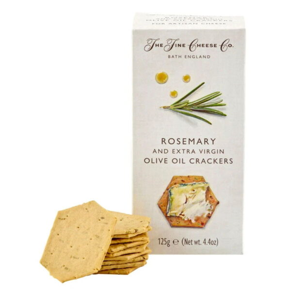 FINE CHEESE ROSEMARY AND OLIVE OIL CRACKERS 125G