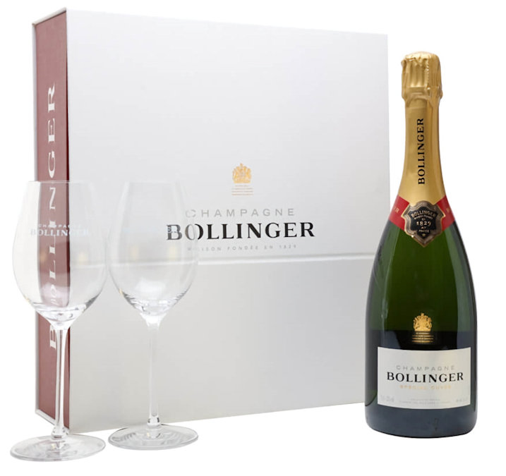 BOLLINGER SPECIAL CUVEE CHAMPAGNE GIFTBOX GLASSES