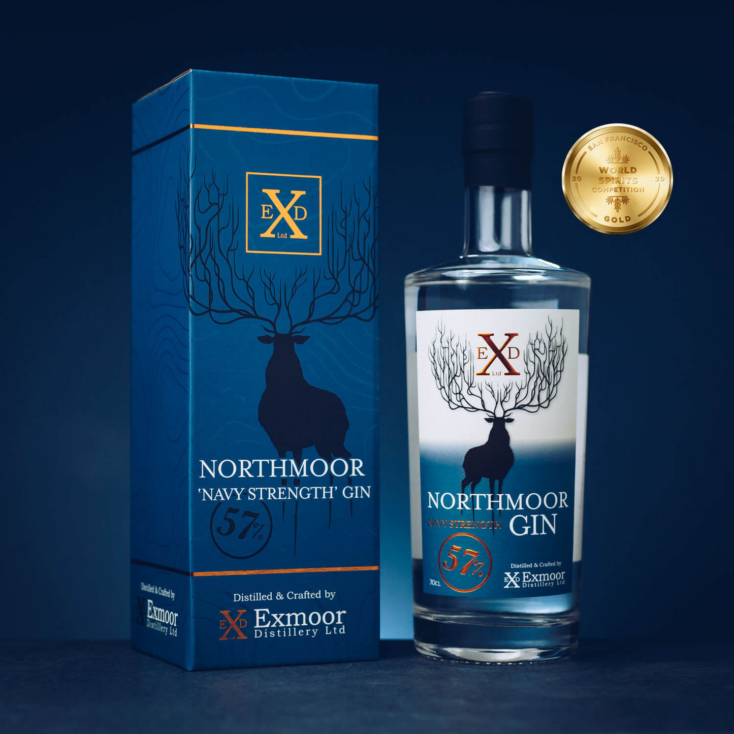 NORTHMOOR GIFTBOX 70CL GIN NAVY STRENGTH 57%
