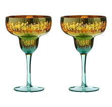 ARTLAND FIESTA MARGARITA GLASSES 2PC