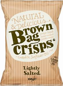 BROWN BAG CRISPS 150G LIGHTLY SALTED