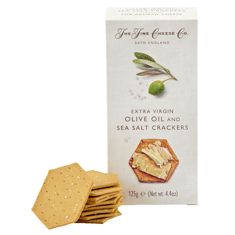 FINE CHEESE OLIVE OIL SEA SALT CRACKERS 125G