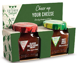 COTTAGE DELIGHT DUO GLOBLE JARS CHEER UP CHEESE SET 2