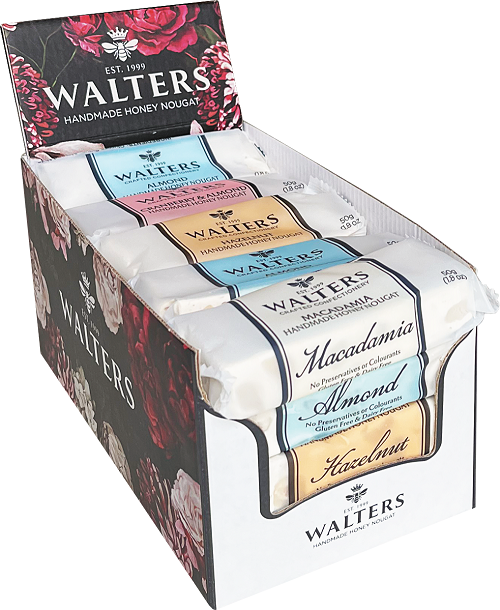 BOX OF WALTERS NOUGAT 20 X 50G BARS