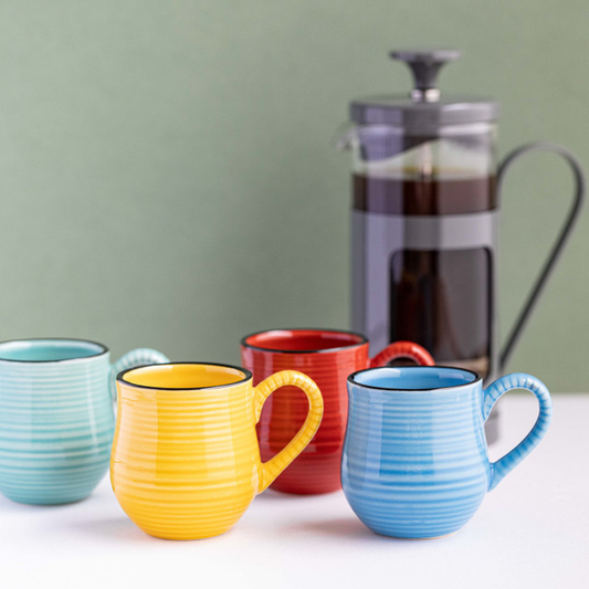 LA CAFETIERE ESPRESSO MUG SET OF 4 BRIGHTS
