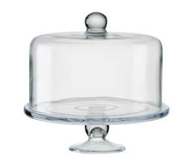 ARTLAND GLASS CAKE PLATE WITH DOME TALL