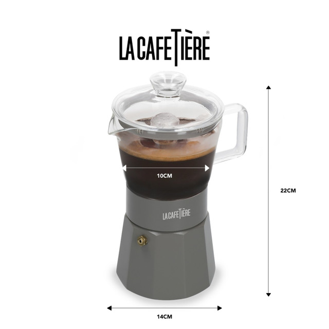 LA CAFETIERE 6 CUP VERONA GLS ESPRESSO MAKER LATTE