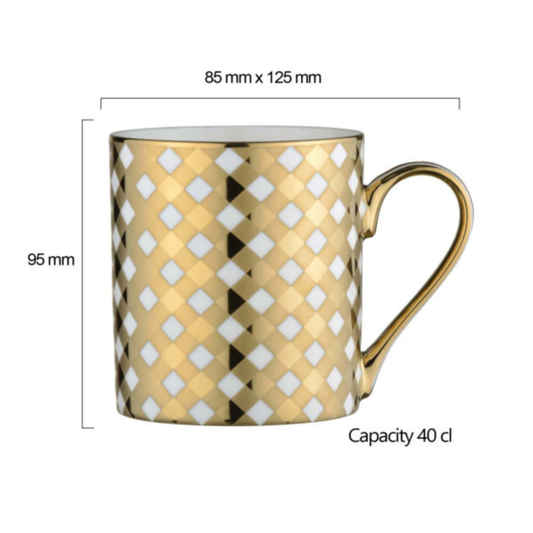 BIA MUG IN TARTIN GOLD