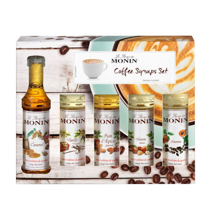 MONIN FLAVOURED COFFEE SET 5 X 50ML