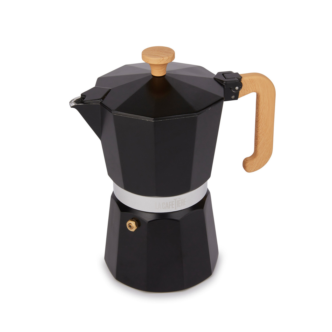 LA CAFETIERE 6 CUP VENICE ALUMINIUM ESPRESSO MAKER BLACK