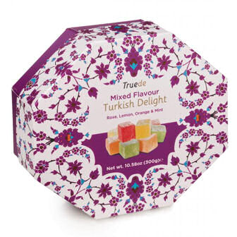 TRUEDE TURKISH DELIGHT ASSORTED FLAVOURS 300G HEX BOX