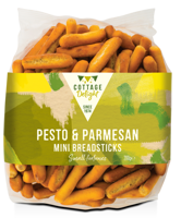 COTTAGE DELIGHT MINU PESTO PARMESAN BREADSTICKS 200G