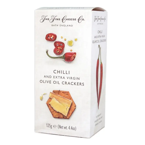 FINE CHEESE CHILLI AND OLIVE OIL CRACKERS 125G