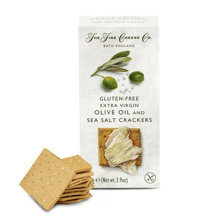 FINE CHEESE COMPANY GLUTEN FREE OLIVE OIL SEA SALT CRACKERS 110G