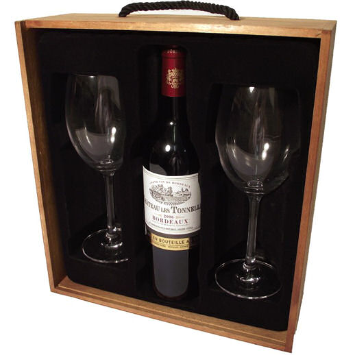 Bordeaux Lovers Case With Glasses (image 1)