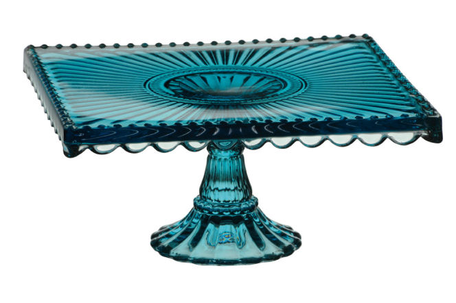 Anton Studios Cake Plate Stand in Blue