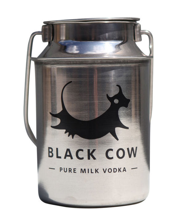 Black Cow Milk Churn  