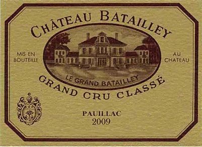 Chateau Batailley Pauillac Grand Cru Label