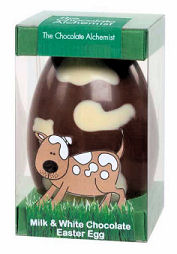 Chocolate Alchemist Milk Chocolate Easter Egg in Dog Design 130g