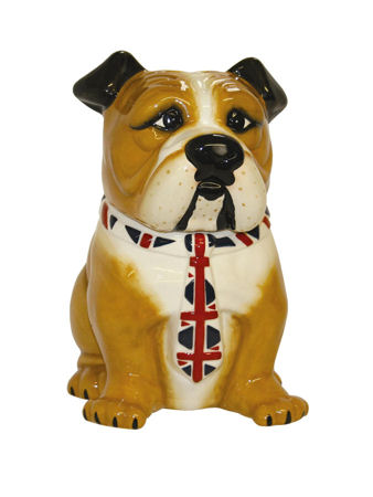 Grandma Wilds British Bulldog in Ceramic Biscuit Barrel