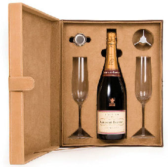 Laurent Perrier Champagne Giftbox and Flutes (image 1)