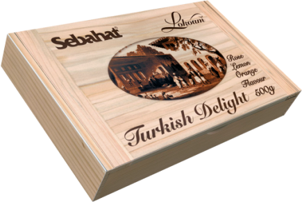 Sebahat Assorted Turkish Delight 500g Wooden Cigar Box