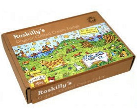 Roskillys Organic Clotted Cream Fudge 200g Giftbox (image 1)