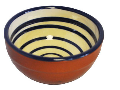 Spiral Design Ceramic Round Bowl CREAM - 13cm (image 1)
