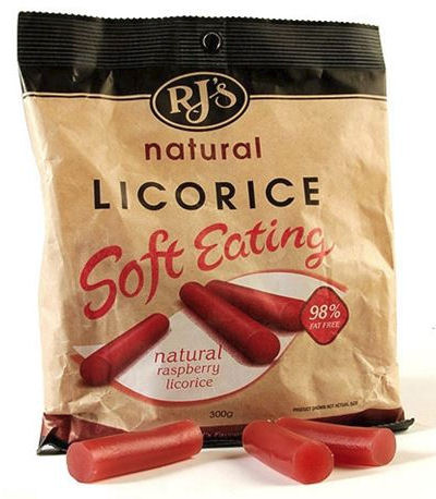 Rjs 97% Fat Free Red Licorice 300g Bags