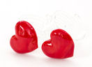 Just Slate Glass Napkin Rings in Heart design