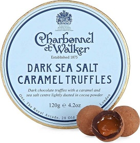 CHARBONNEL DARK CARAMEL SEA SALT TRUFFLES 120G