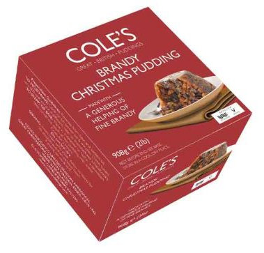 COLES PUDDINGS MEDIUM BOXED BRANDY CHRISTMAS PUDDING 227G