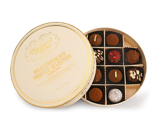 CHARBONNEL ET WALKER MILK CHOCOLATE TRUFFLE SELECTION ALCOHOL FREE 145G