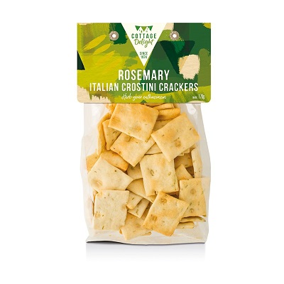 COTTAGE DELIGHT ROSEMARY CROSTINI CRACKERS 170G