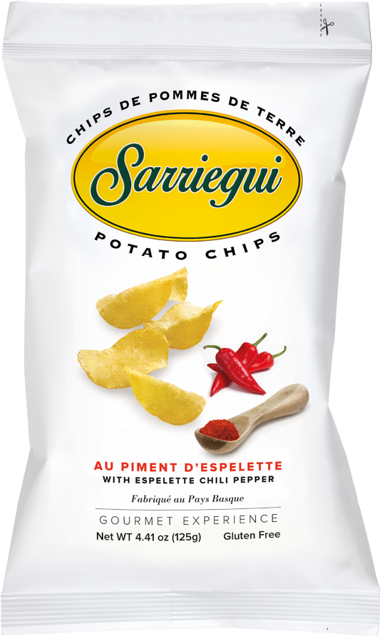 SARRIEGUI POTATO CRISPS - AU PIMENT D`ESPELETTE 125G