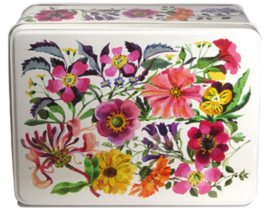 MOORES 400G TIN BISCUIT SELECTION GARDEN FLOWERS