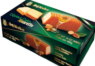 SCHLUNDER AMARETTO LIQUEUR CAKE 400G