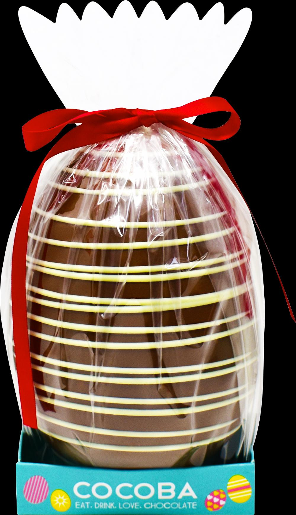 COCOBA EASTER EGG MILK CHOCOLATE TOFFEE BISCUIT 250G