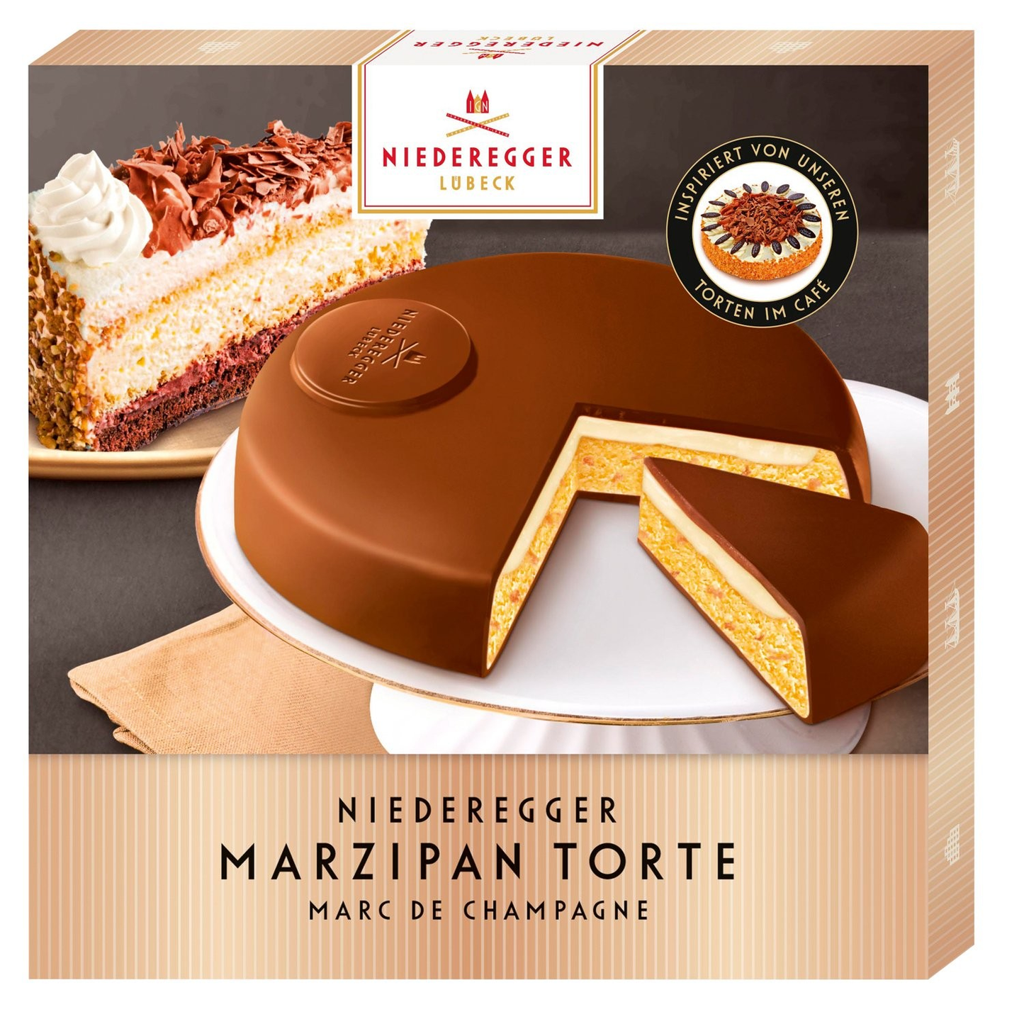 NIEDEREGGER MARZIPAN TORTE MARC DE CHAMPAGNE 185G