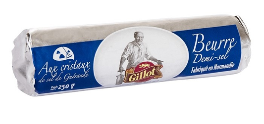 GILLOT BEURRE DEMI SEL BUTTER 250G ROLL
