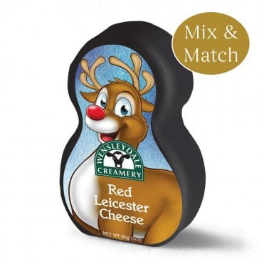 WENSLEYDALE MILD CHEDDAR RUDOLPH 90G WAX
