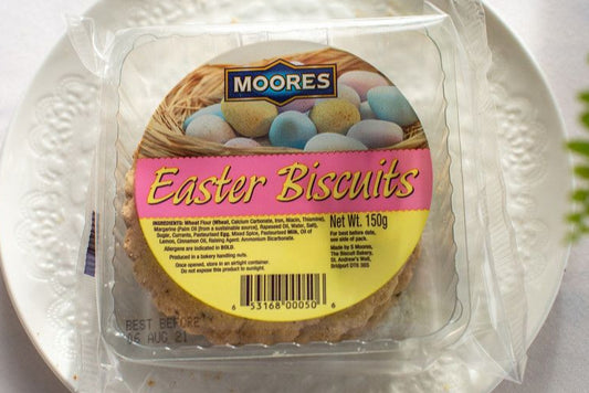 MOORES EASTER BISCUITS 150G