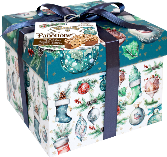 VALENTINO PANETTONE - CHOCOLATE CHIP & ALMOND IN HAT BOX 1KG