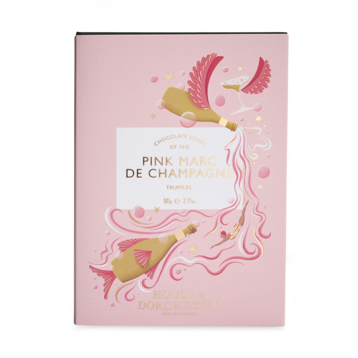 DORCHESTER CHOCOLATE STORY PINK MARC DE CHAMPAGNE TRUFFLES 115G